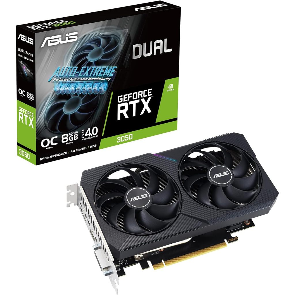 ASUS Dual GeForce RTX 3050 V2 OC Edition 8GB GDDR6 (DUAL-RTX3050-O8G-V2)