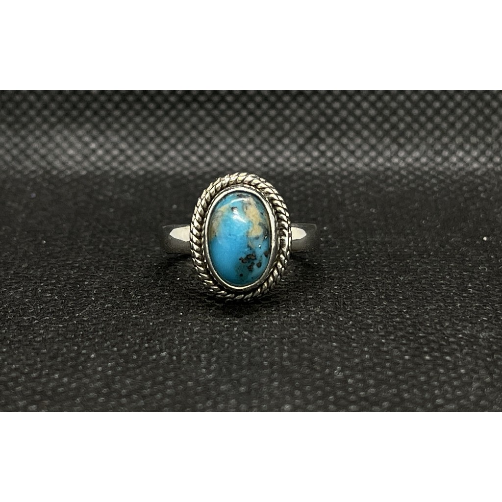 natural persian turquoise silver ring for men