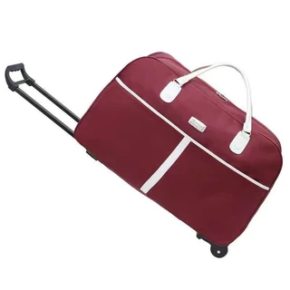 กระเป๋ารถเข็น, สีทึบ, กระเป๋าดัฟเฟิลความจุขนาดใหญ่, unisex สามารถขึ้นเครื่องได้, กระเป๋าเดินทางรถเข็น, กระเป๋าเดินทาง
