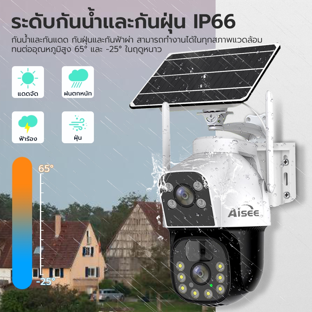 4K cctv solar กล้องวงจรปิดโซล่าเซลล์ 4Gใส่ซิม กล้องวงจรปิด กล้องวงจรปิดไร้สาย ไม่มีเน็ตก็ใช้ได้