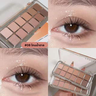 (สินค้าส่งจากไทย) อายแชโดว FAMOTY พาเลทตา เนื้อแมท ประกายชิมเมอร์ Eyeshadow Palette ตลับยาว 12สี สีสวยติดทน