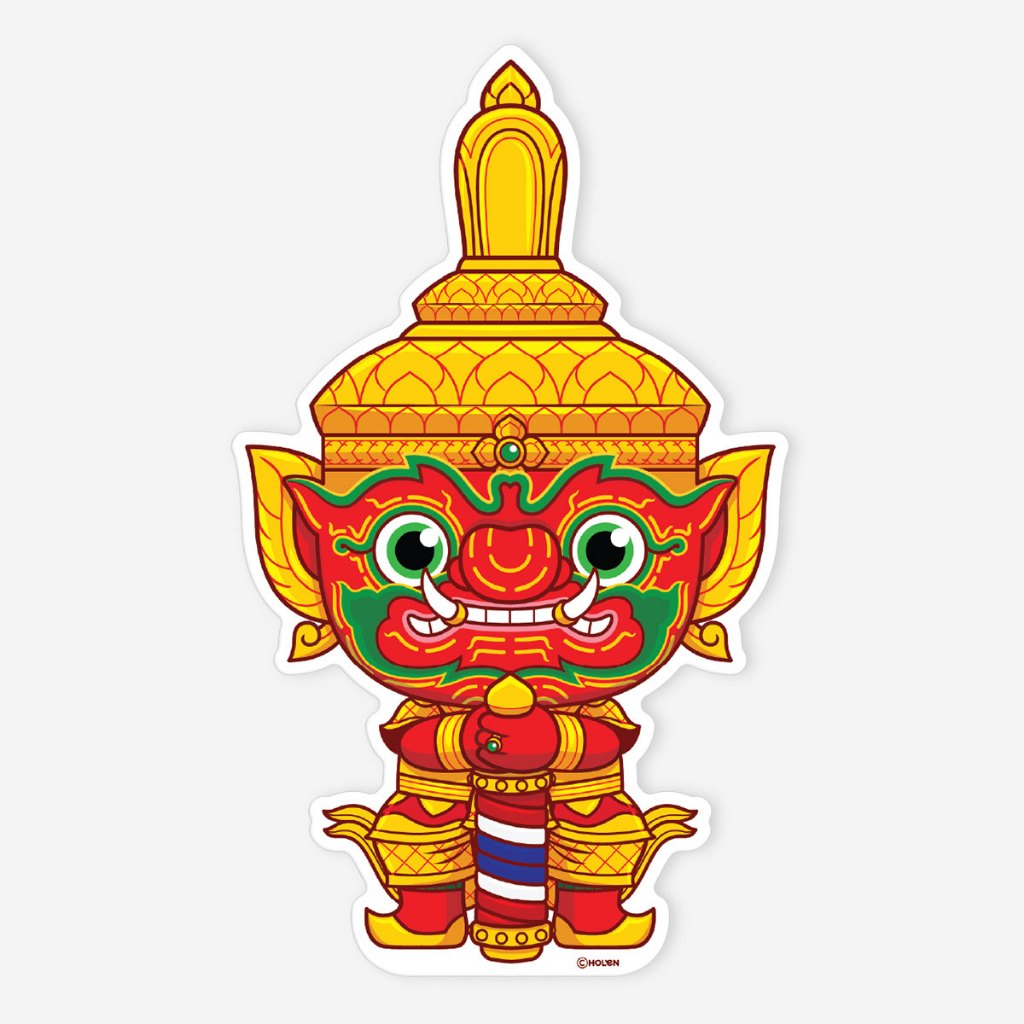 Waterproof Ramakien Sticker - Thao Wessuwan - สติ๊กเกอร์รามเกียรติ์กันน้ำ ท้าวเวสสุวรรณ