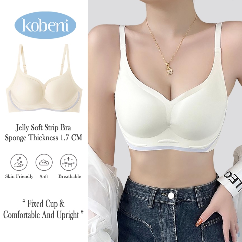 ⭐KOBENI⭐Bra เจลลี่บรา บราไร้ขอบ ไร้โครง หน้าอกเล็ก A เปลี่ยนเป็น C ใส่สบาย เนื้อผ้านิ่ม เก็บทรงดี