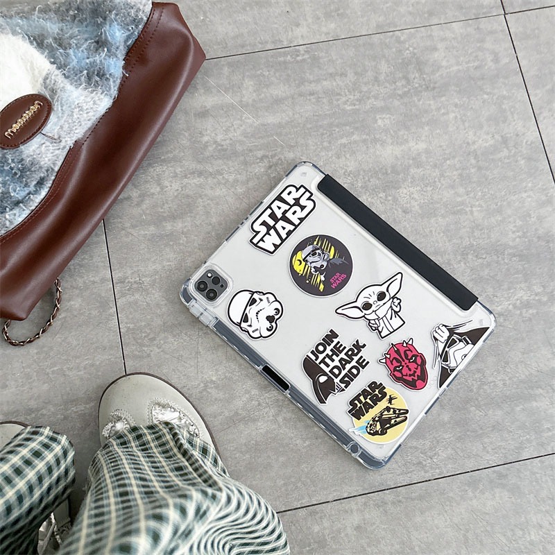🔥ส่งจากไทย🔥starwars โปร่งใส เคส for iPad 2025 11 air7 10.2 Gen10 9 8 2024 pro เคสไอแพด Air6 5 10.9 Case พร้อมถาดใส่ปากกา