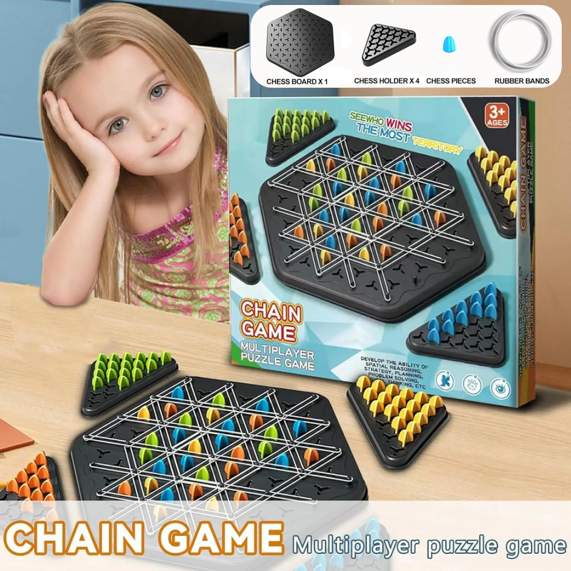 เกมตั้งโต๊ะหมากรุกสามเหลี่ยม,ยางรัด สามเหลี่ยมเดสก์ท็อปเรขาคณิตโซ่หมากรุก,การศึกษาการคิดเชิงตรรกะหลายคนปรับปรุงปัญญาปริศ