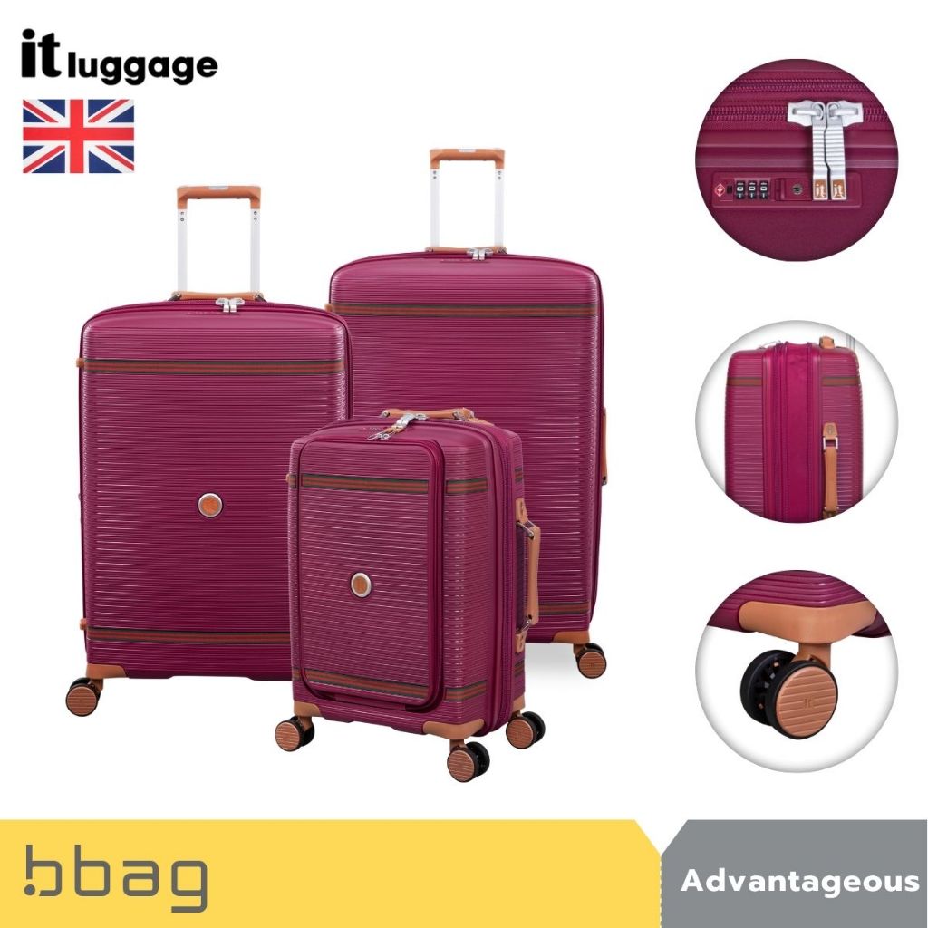 IT Luggage กระเป๋าเดินทาง 20/25/29 นิ้ว รุ่น Advantageous 3108B ขยาย 20% PP ล้อคู่ TSA Lock ช่อง Lap