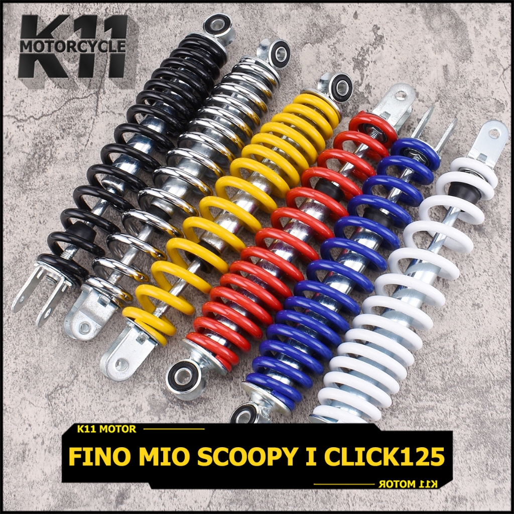 โช๊คหลัง เดิมๆ fino mio scoopy i click125 โช๊คหลัง ราคาข้างเดียว ตามภาพ 300มม เลือกสีได้ มีของพร้อมส่ง จัดเร็ว