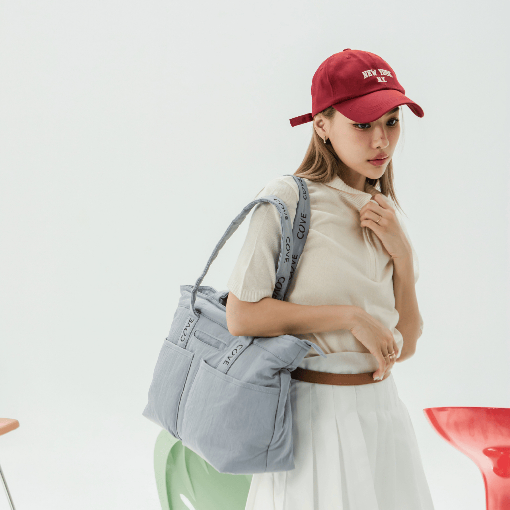 Puffy Daytrip Tote รองรับ Laptop 15 นิ้ว กระเป๋าใส่โน๊ตบุ้ค กระเป๋าผ้าไนลอน น้ำหนักเบา
