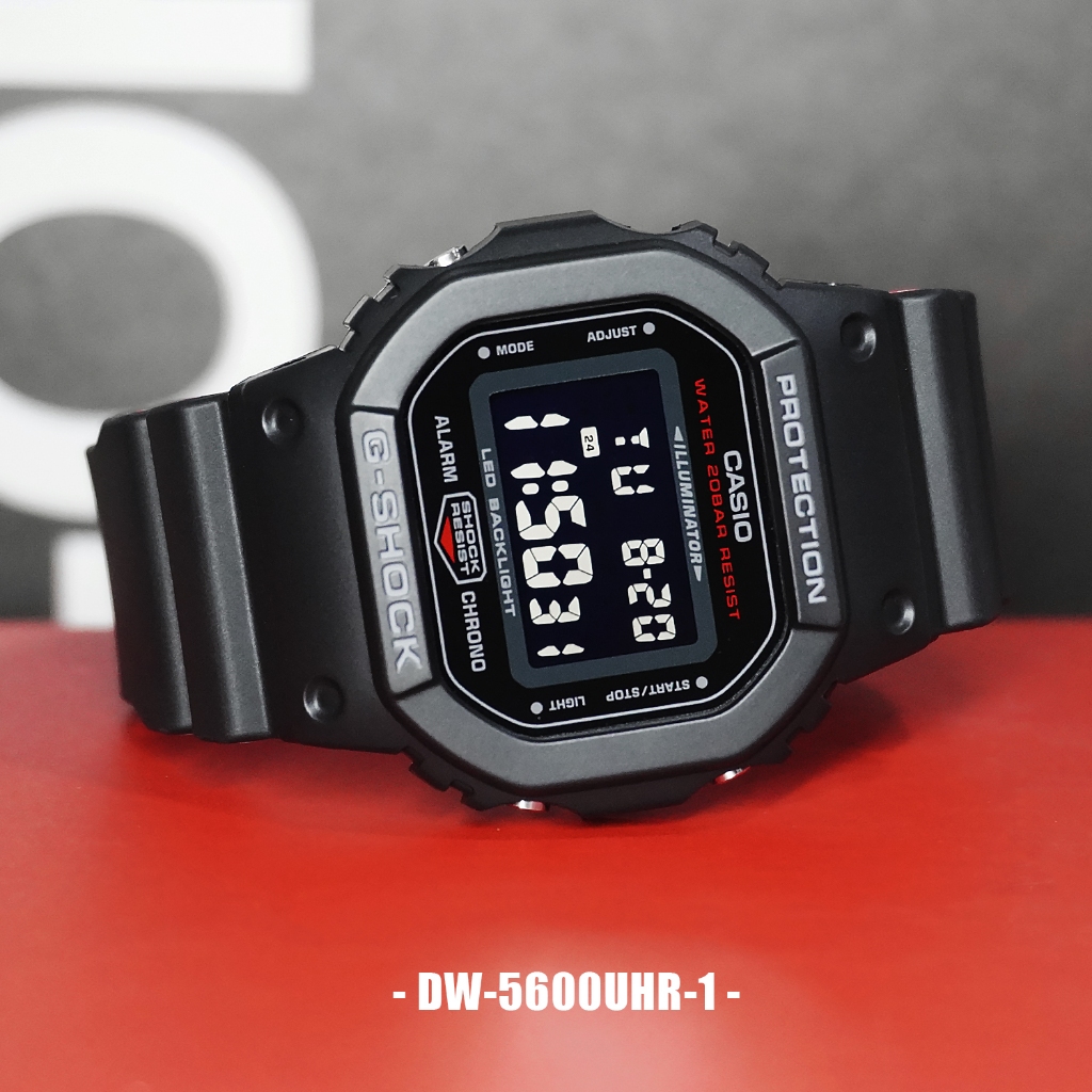 Casio G-Shock นาฬิกาข้อมือผู้ชาย สายเรซิ่น รุ่น DW-5600,DW-5600UBB-1, DW-5600UE-1,  DW-5600UHR-1