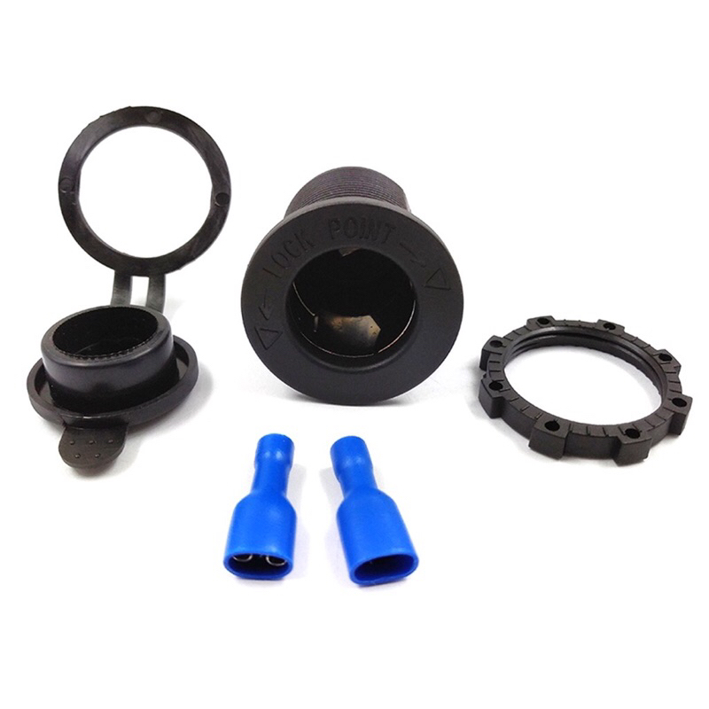 Socket ช่องจุดบุหรี่ ตัวเมีย ติดรถยนต์ ชาร์จมือถือ Power box *สินค้าพร้อมส่งในไทย*