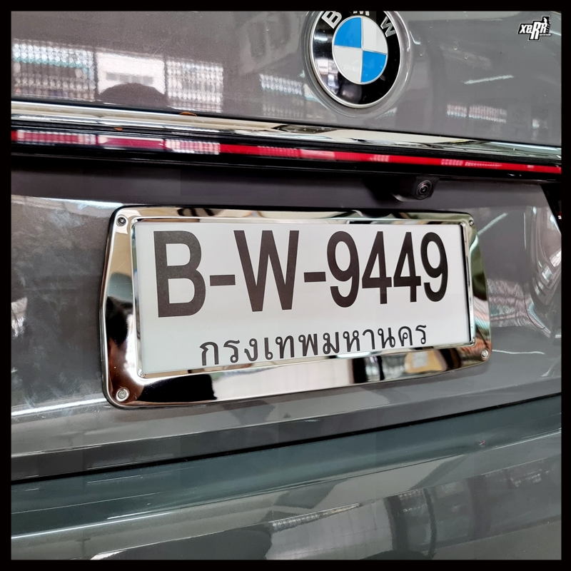 กรอบป้ายทะเบียน สแตนเลส 100% ไม่เป็นสนิม 1 ชุด 2 ชิ้น หน้า-หลัง รูปที่ 6