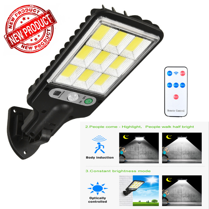 โคมไฟโซล่าเซล Solar Motion Sensor Light ตรวจจับความเคลื่อนไหว เปิด/ปิดไฟอัตโนมัติ ชาร์จไฟด้วยพลังงานแสงอาทิตย์