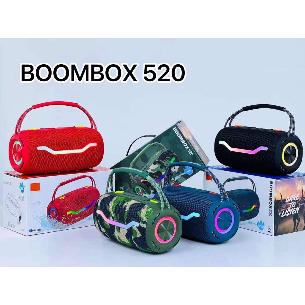 ลำโพงบลูทูธ ลำโพงบลูทูธเบสหนัก รุ่นใหม่ boombox520 คุณภาพเสียงดี เบสทรงพลัง มีมิติ ของแท้ 100% ราคา ถูกที่สุด ดีลบีเคเค แกลเลอรีภาพที่ 3