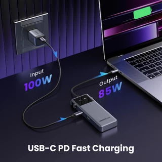 UGREEN อะแดปเตอร์ HUB Robot Type C 6-in-1 รองรับ 4K60Hz +2 USB-A 3.2+2 USB-C 3.2+PD Hub รุ่น 35998