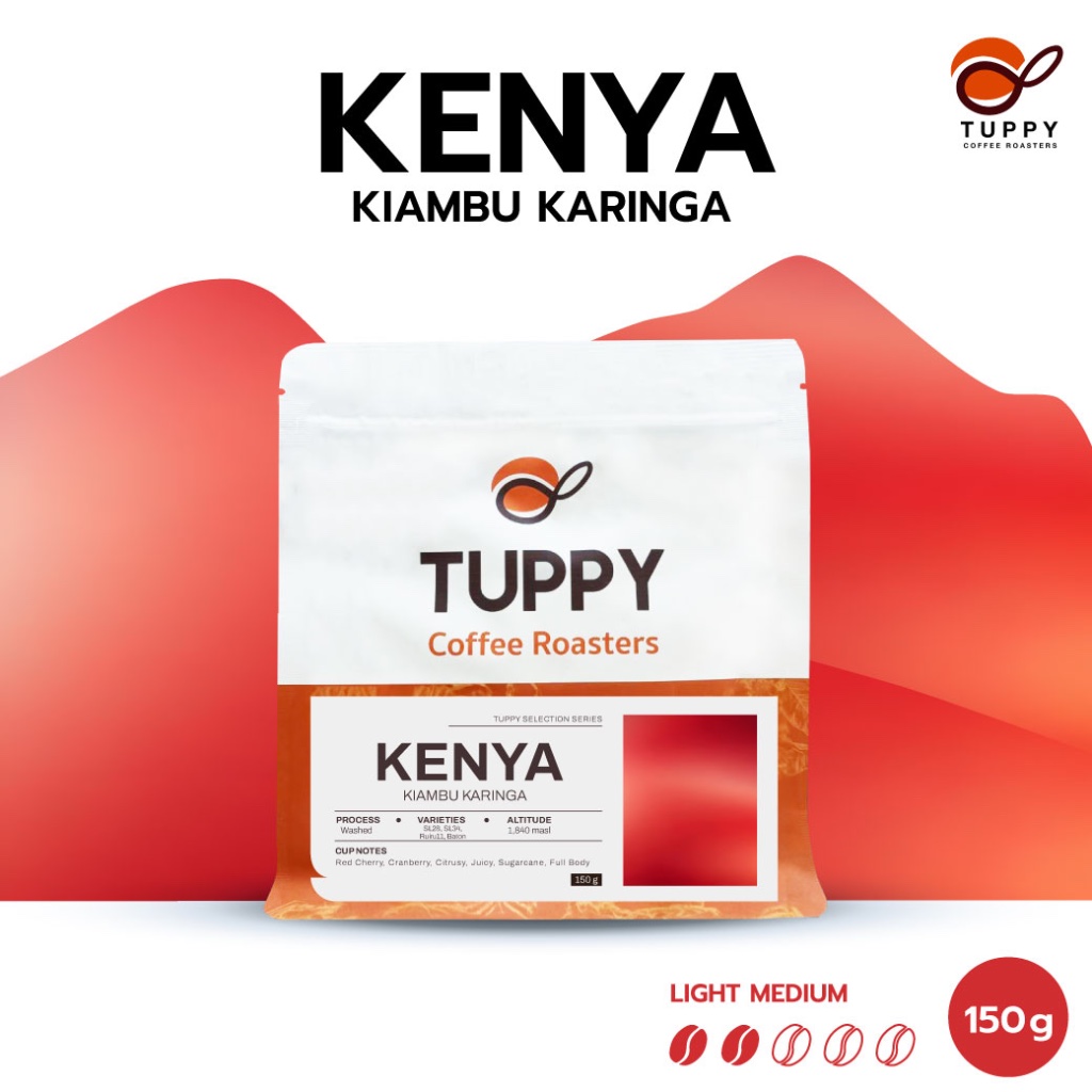 TUPPY COFFEE : เมล็ดกาแฟคั่ว Kenya Kiambu Karinga (Single Origin) 150 g