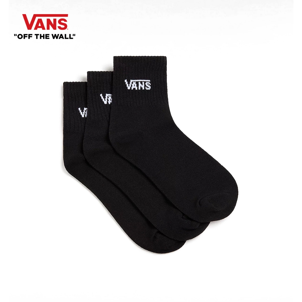 VANS CLASSIC HALF CREW SOCK BLACK ถุงเท้า