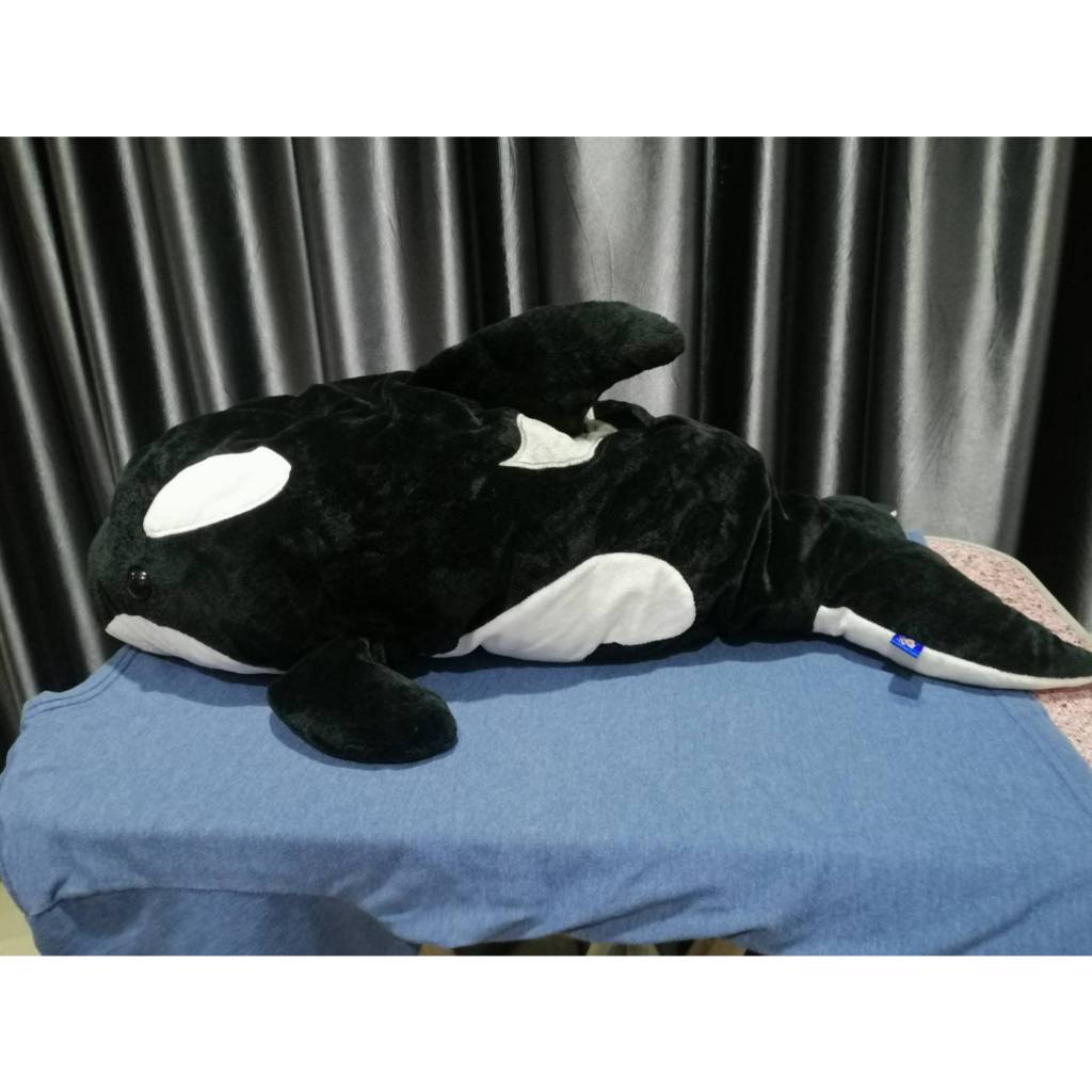 ตุ๊กตาปลาวาฬ Sea World Jumbo Shamu Orca Killer Whale Plush. ขนาด 34นิ้ว ป้าย AMUFUN