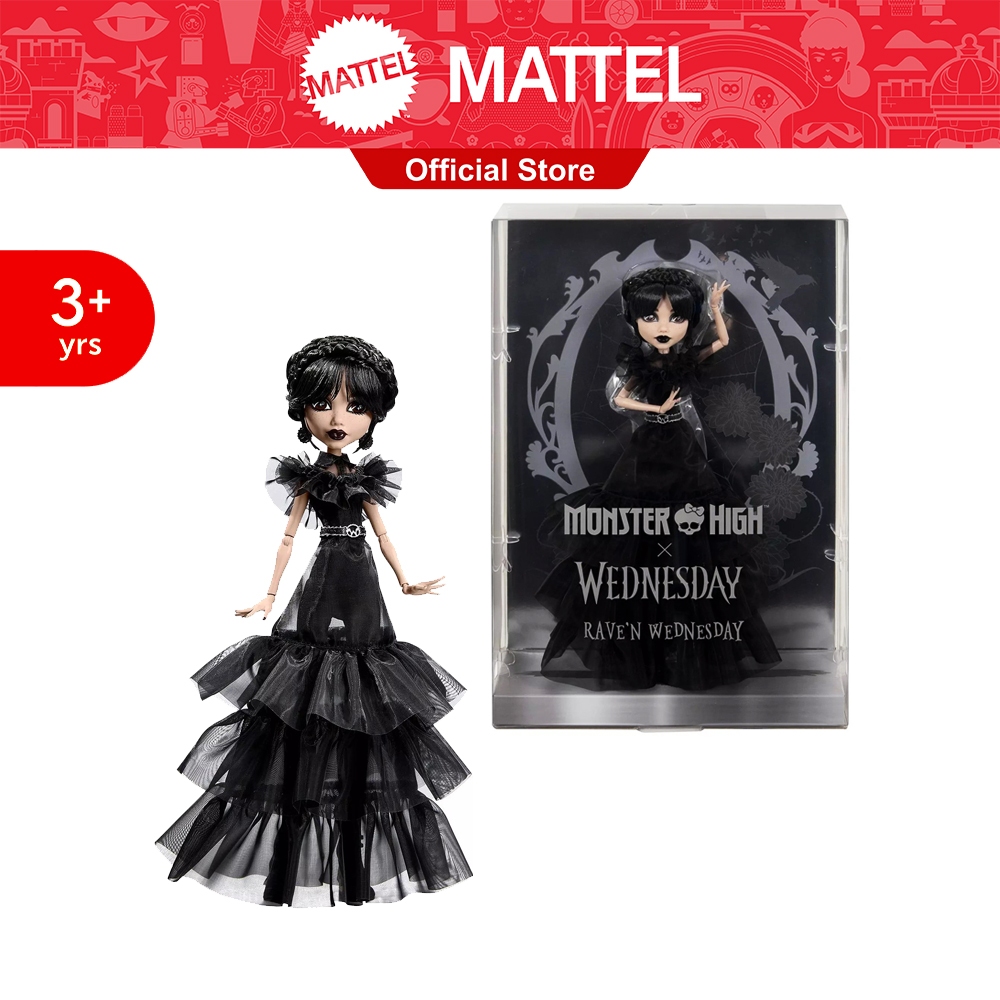 Monster High Wednesday Rave'n Dress Doll มอนสเตอร์ไฮ ตุ๊กตาเวนส์เดย์ ชุดราตรี HXJ03 CH