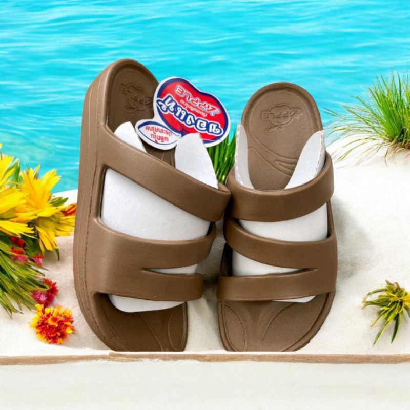 Red Apple เรดแอฟเปิ้ล 8818 รองเท้าแตะสุภาพสตรีแบบสวม ยี่ห้อ Red Apple รุ่น AP-8818 Size 36-40 มีบริก