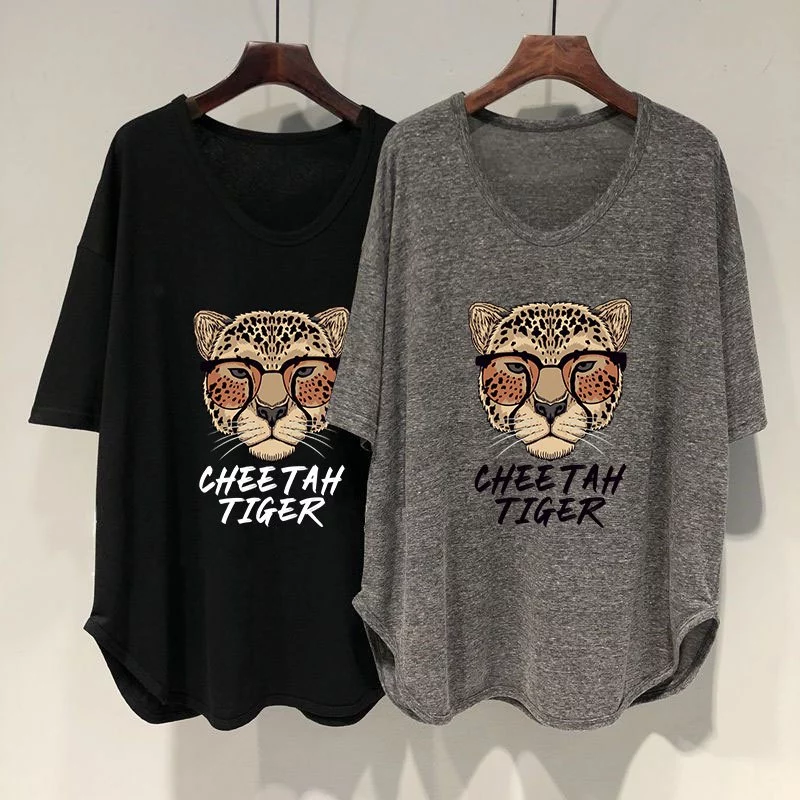 เสื้อยืดสาวอวบอ้วนไซส์ใหญ่ oversize เสื้อผ้าแฟชั่นฤดูร้อนมาใหม่ เสื้อโอเวอร์ไซส์ผู้หญิงสวยๆ ทรงหลวมสไตล์เกาหลีน่ารัก thumbnail 9