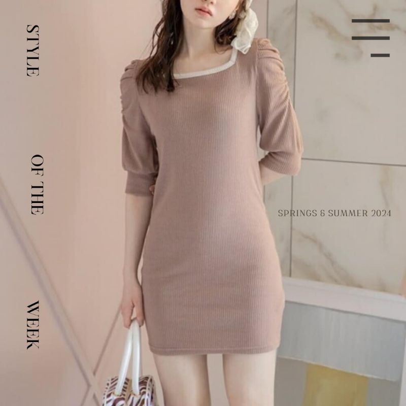 GRL เดรสจั๊มไหล่เปิดหลัง
