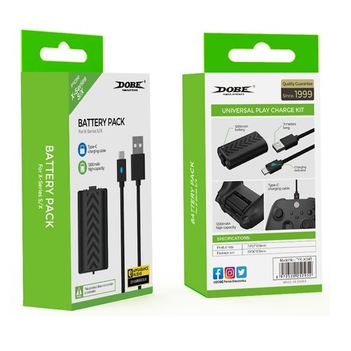 DOBE Xbox Series S / X Battery Pack แบตเตอรี่จอย for Xbox Series S/X 1200 / 4800 mAh (ชาร์จผ่านจอย)