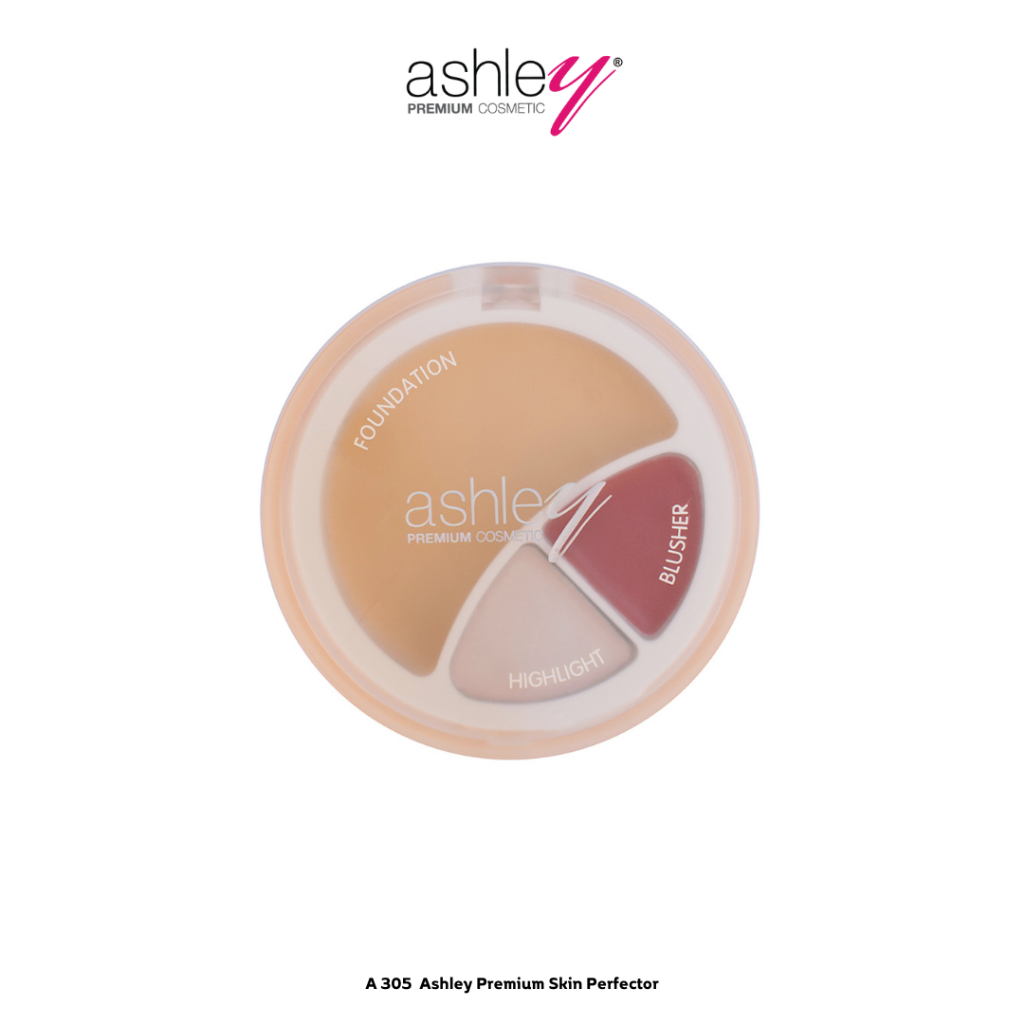 Ashley Premium Skin Perfector พาเลทรองพื้น บลัช ไฮไลท์ (A-305)