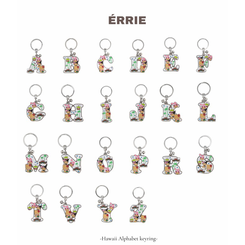 พร้อมส่ง | Hello kitty ; Hawaii Alphabet keyring