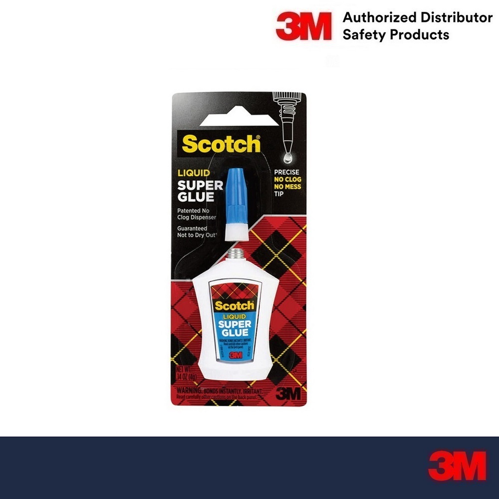 Scotch® Super Glue Liquid In Precision Applicator กาวสูตรน้ำ ขนาด 4 กรัม (14oz)