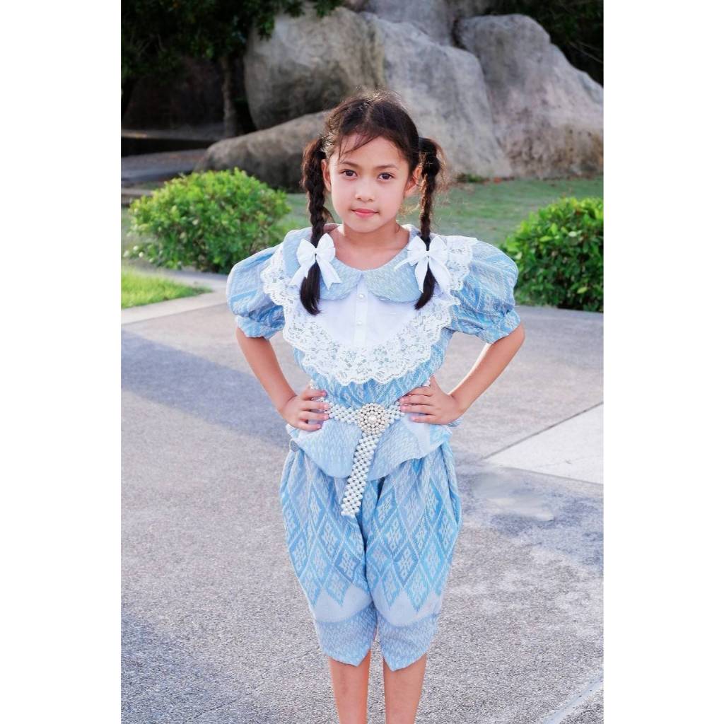 (ชุดไทยเด็ก) ชุดแม่พุดจีบ+โจงกระเบน ราคาไม่รวมเครื่องประดับ - รูปที่ 3