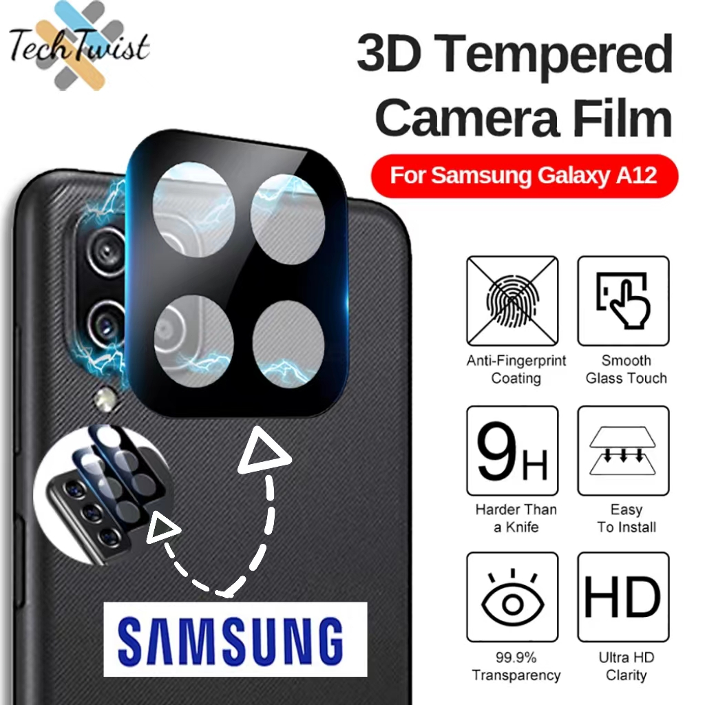 ฟิล์มกระจกนิรภัย ฟิล์มกันรอยกล้อง HD สำหรับ Samsung A07 A17 A05S A15 A55 A22 A52 A03 A12 A53 S20 S21 S22 S23 S24 Ultra ราคา ถูกที่สุด ดีลบีเคเค