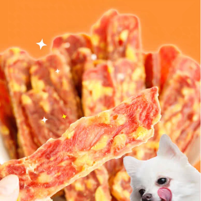 ขนมขัดฟันสัตว์เลี้ยง ขนมน้องหมาน้องแมว ไก่แผ่น+ไข่แดง อบแห้ง ขนาด250กรัม - รูปที่ 7