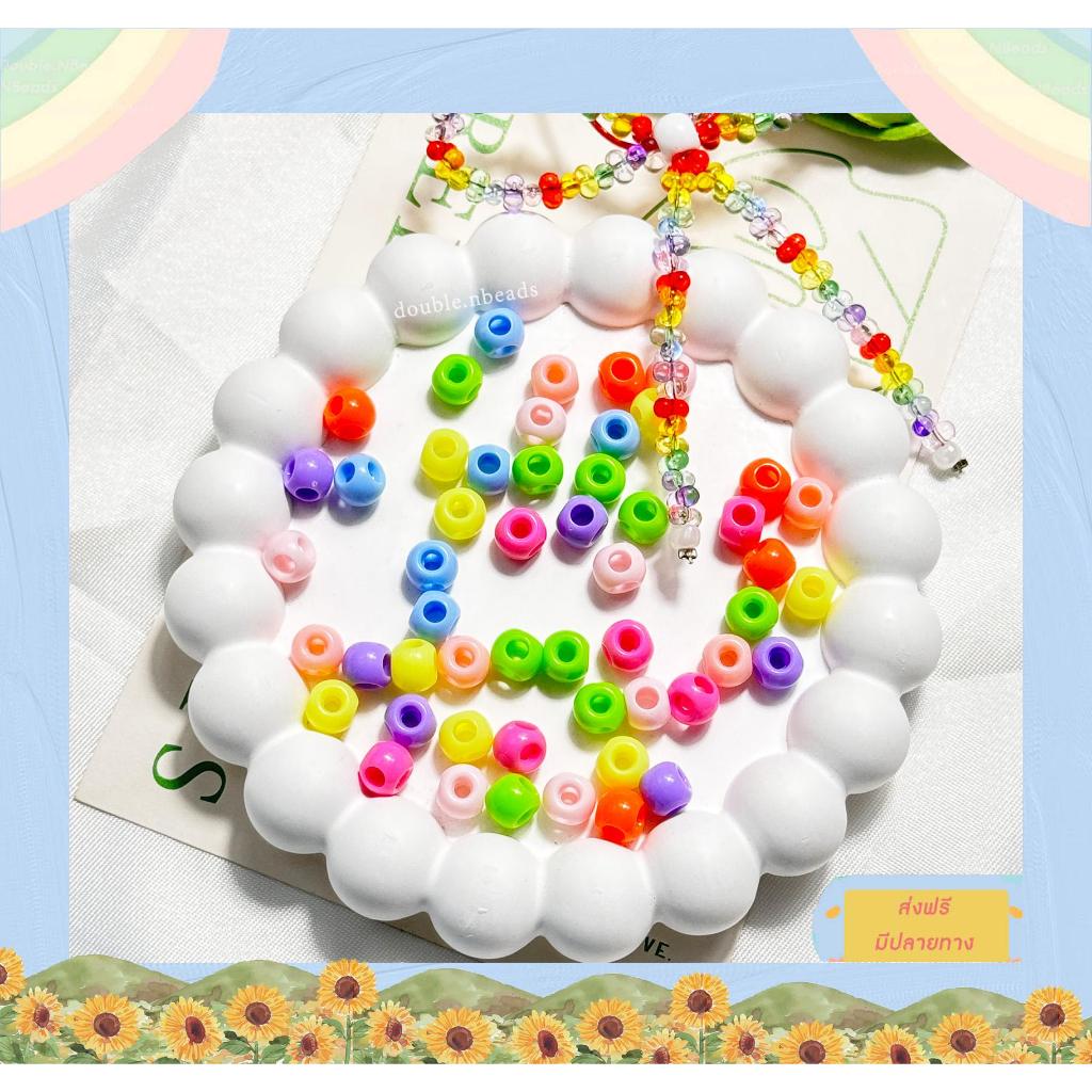 ลูกปัด 4 รู ขนาด 8 มิล บรรจุ 50 ชิ้น/ถุง DIY