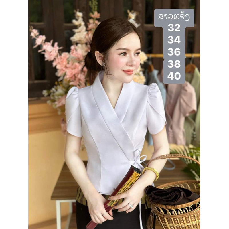 ## เสื้อฝ้ายเปันงายละเอียด แขนสั้นกำลังขายดีในปะเทดลาวมีไชส์ 32-40(รอบอก)ส่งตรงจากนะคอนเวียงจันทน์