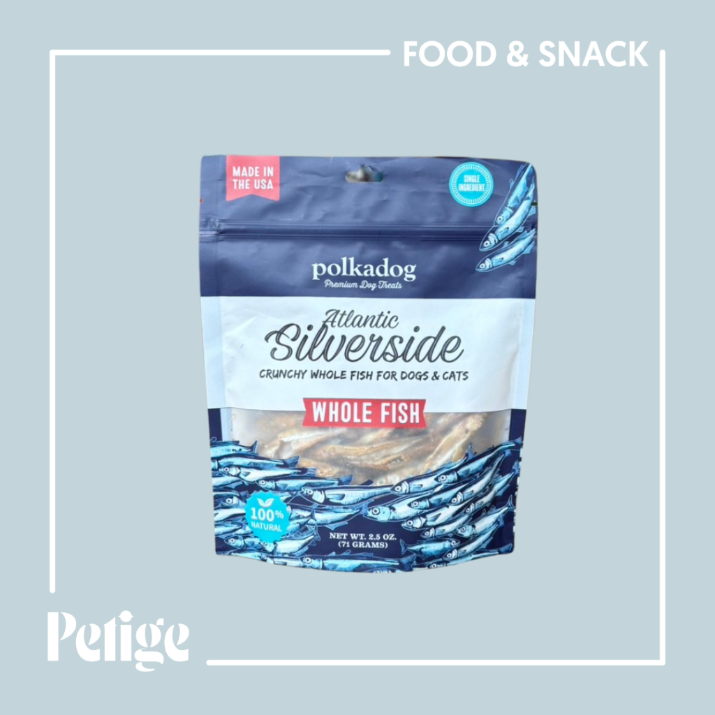 Polkadog ปลา Atlantic Silverside อบแห้ง นำเข้าจากอเมริกา เหมาะสำหรับสุนัขและแมว