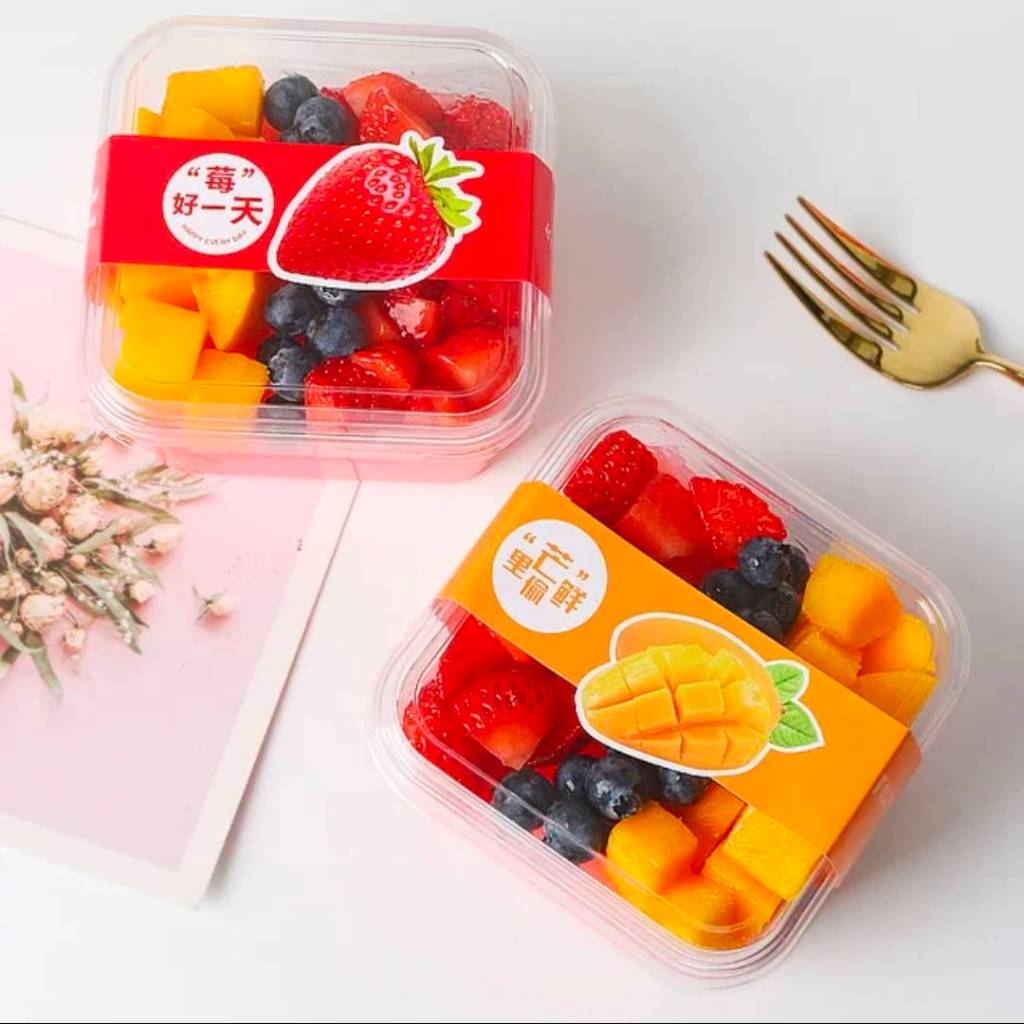 กล่องใส่ขนมทรงสี่เหลี่ยมจัตุรัส พร้อมฝาใส ขนาด250ml. (SX306) แพ็ค25/50ชุด - รูปที่ 4