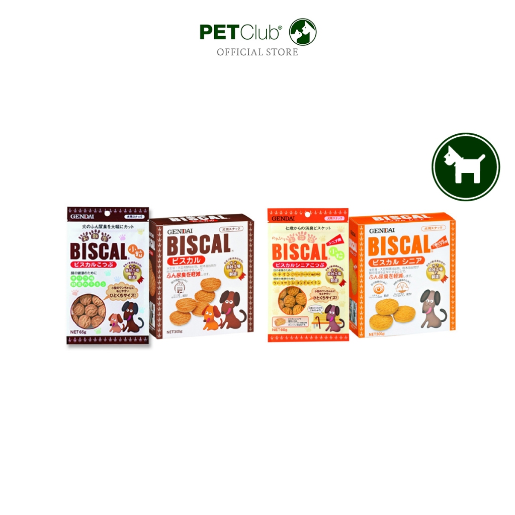 [PETClub] BISCAL Dog Cookie - บิสเคิล ขนมคุกกี้ สูตร Original และ Senior [65g. - 300g.]