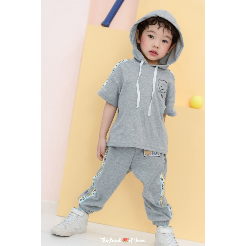 Thelandofvava LOOK10 VNYI301818 ชุดเซ็ตเด็กชาย EVERYDAY IS A COZY DAY ลิขสิทธิ์แท้จาก vava