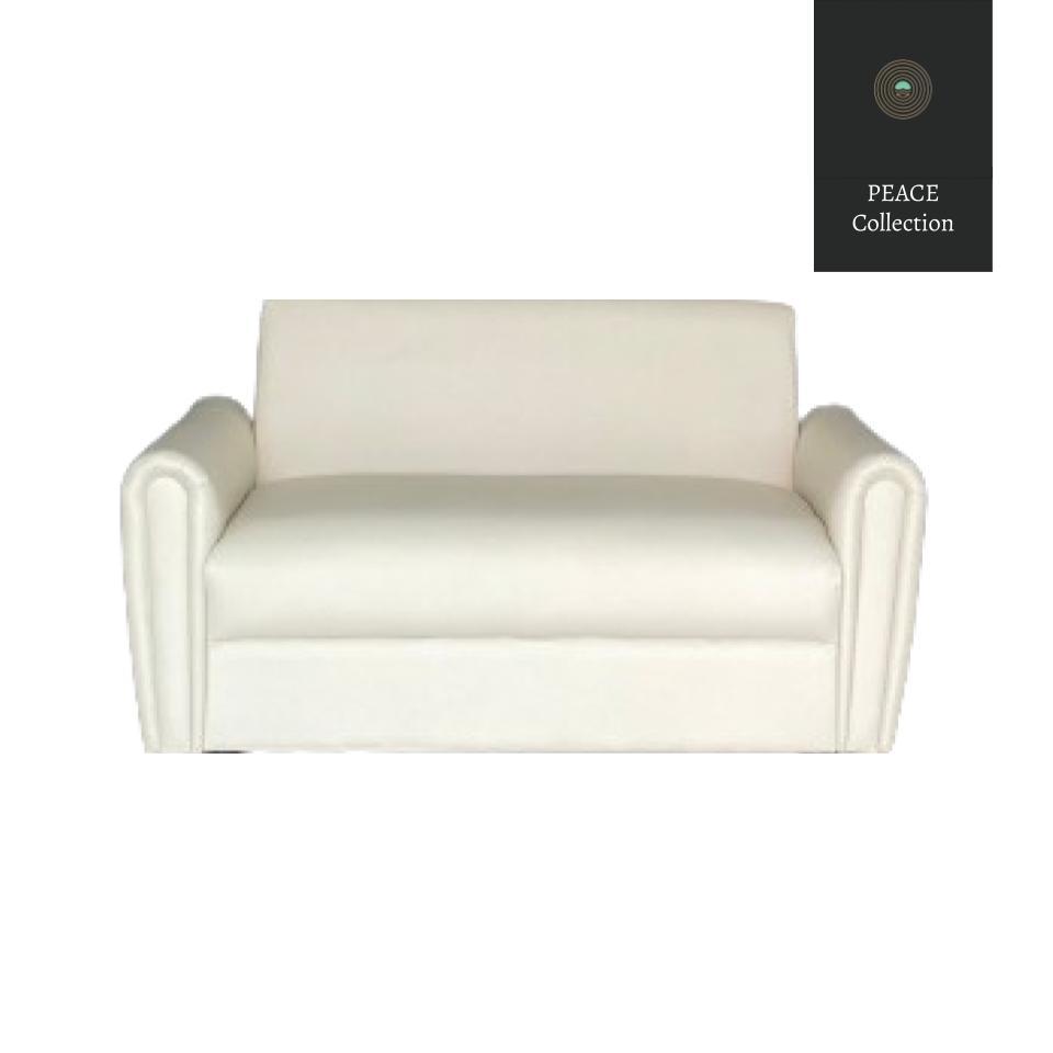PeaceCollection โซฟา 2 ที่นั่ง แข็งแรง ทนทาน หุ้มหนัง PVC กันน้ำกันฝุ่น ทำความสะอาดได้ง่าย ไม่ยุ่งยาก