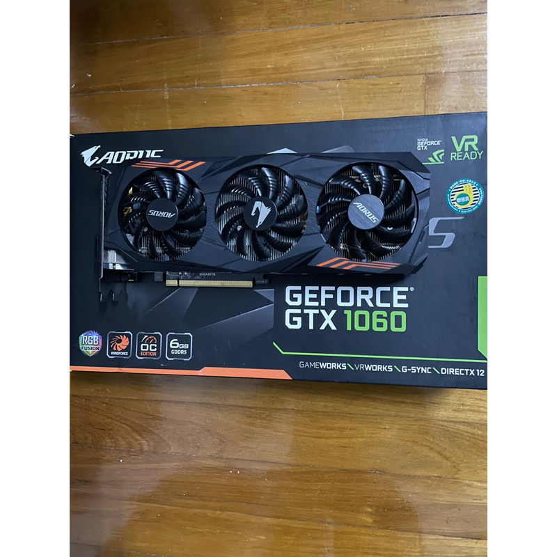 การ์ดจอ Gigabyte aorus gtx 1060 6gb มีกล่องครบ มือสอง