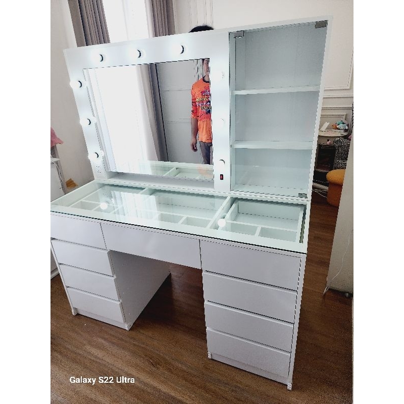 9 ลิ้นชักหัวเกาหลีไฟ / โต๊ะแป้ง 9 ลิ้นชัก ส่งเฉพาะกทมและปริมณฑลเท่านั้น **( ลูกค้าต่างจังหวัดรบกวนทักแชทก่อนสั่งซื้อ) - รูปที่ 5