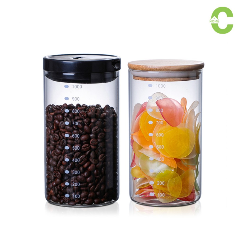HOMEC กระปุกสูญญากาศ กระปุกถนอมอาหาร jar plastic สำหรับใส่อาหารแห้ง กันความชื้นได้ดี พลาสติกอย่างดี