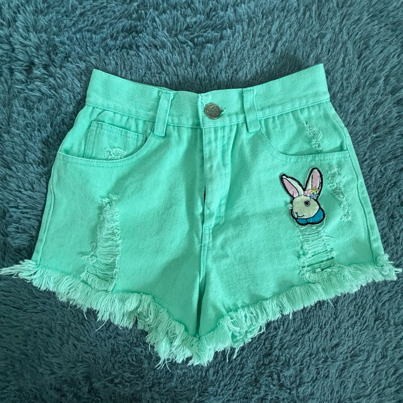 ส่งต่อ กางเกงยีนส์ Oops กางเกงขาสั้น เอวสูง สำหรับสาว 150 cm ใส่พอดี