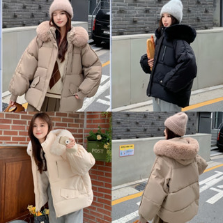 Favourite_coat F007 เสื้อโค้ทกันหนาว มีฮู้ดพร้อมเฟอร์ฟูๆนุ่ม…