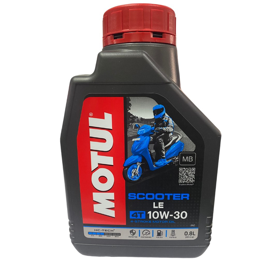 ของแท้ โมตุล น้ำมันหล่อลื่นชนิดน้ำมันแร่สูตรพิเศษ Motul SCOOTER LE 4T 10W30 0.8L สำหรับจักรยานยนต์