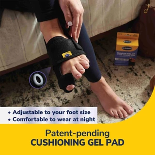 แผ่นเจลแบบปรับได้ สำหรับผู้ที่มีภาวะนิ้วหัวแม่เท้าเอียง Dr.Scholl's Bunion Relief and Toe Corrector Massaging Gel Splint