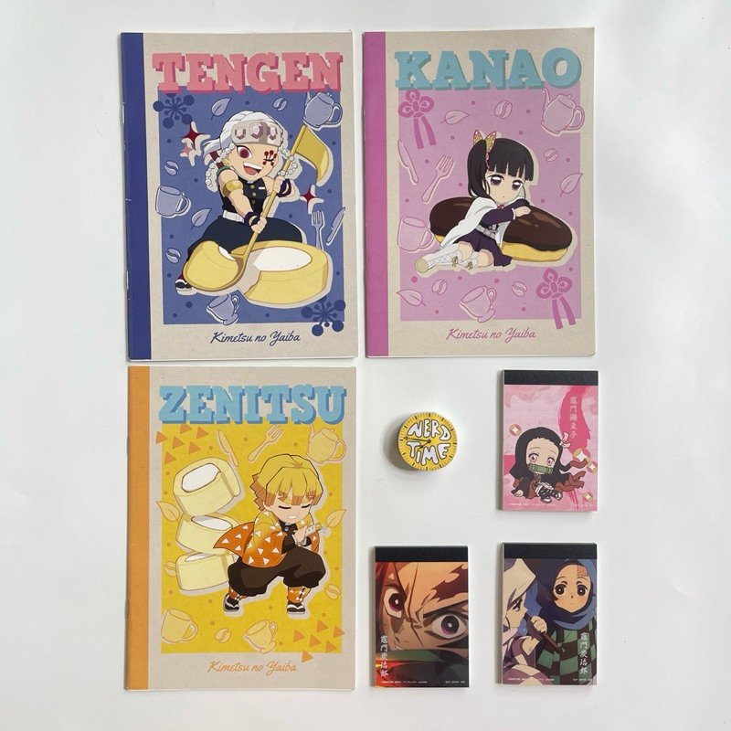 พร้อมส่ง สมุดโน้ตจิ๋ว สมุดไยบะ สมุดอนิเมะ Kimetsu no Yaiba Tengen Kanao Zenitsu Tanjiro Nezuko