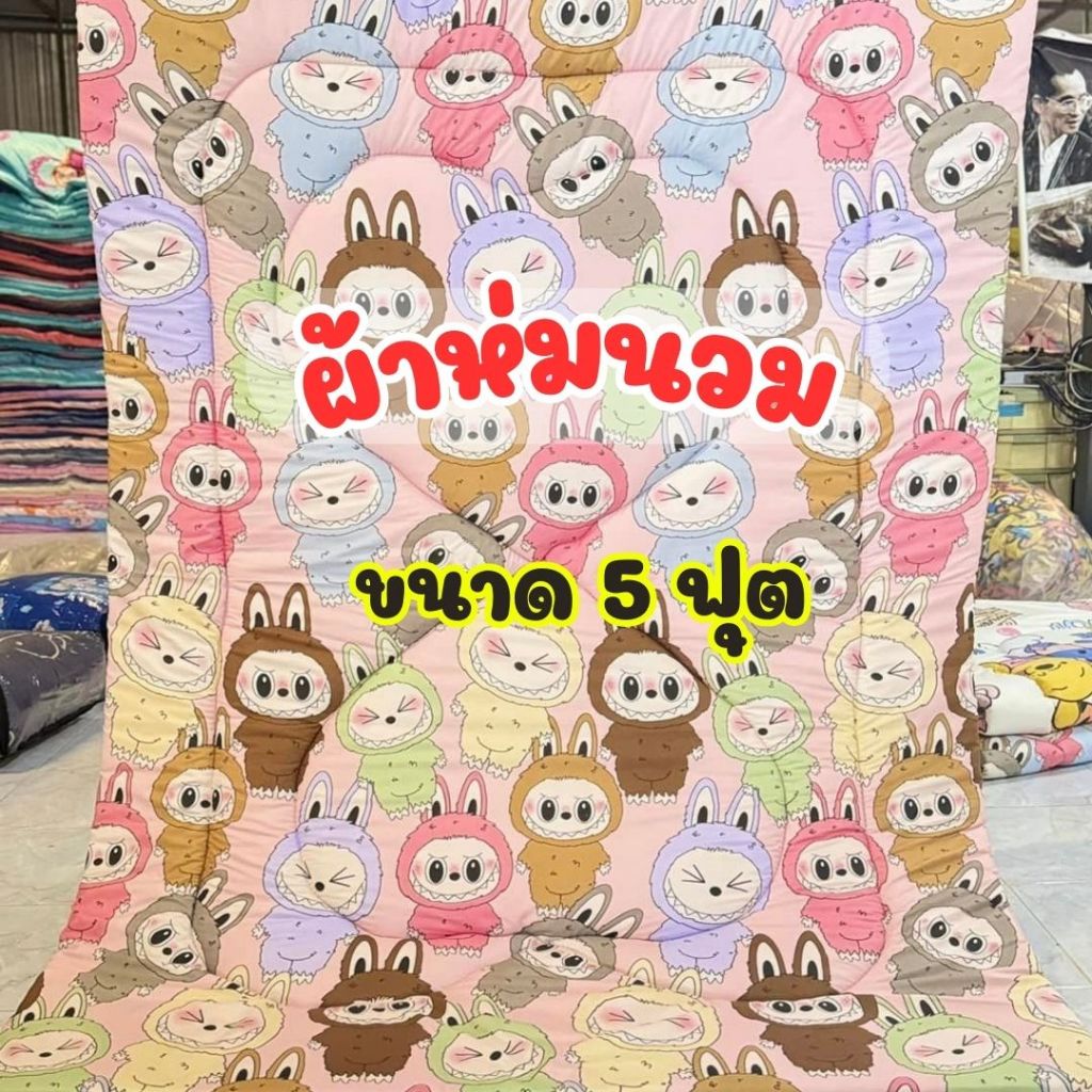 ผ้าห่มนวมขนาด5ฟุต ซักสีไม่ตก ใยไม่กอง ลายน่ารัก พร้อมส่ง