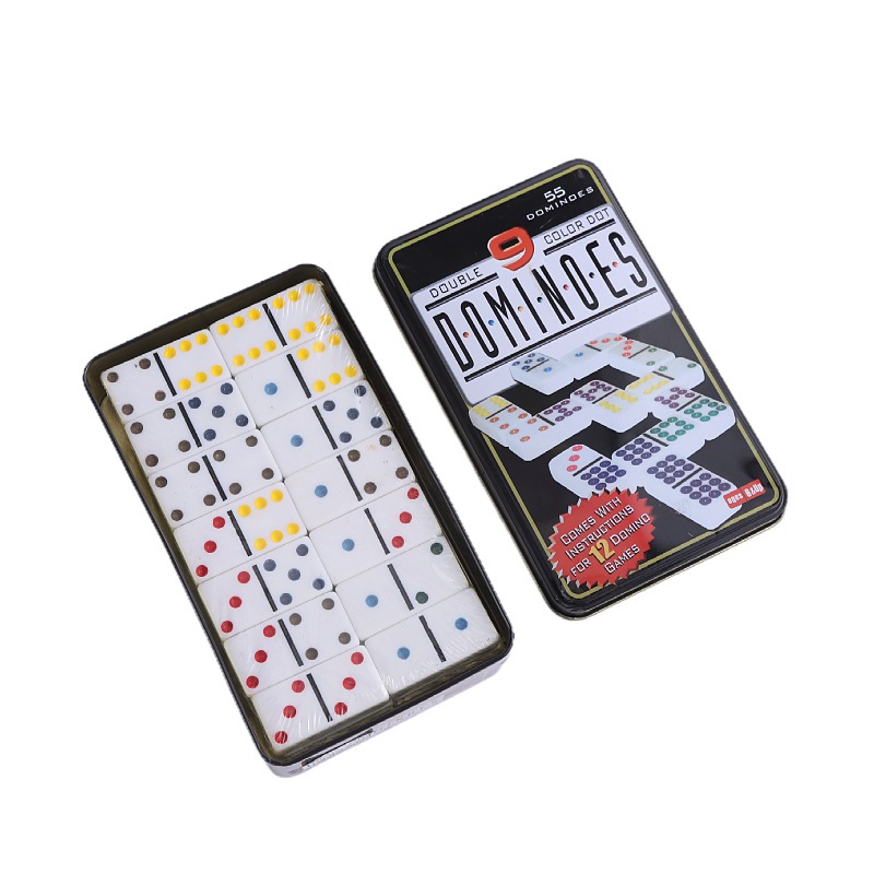 (TepLegacy) โดมิโน่เมลามีนกล่องเหล็กชุดพรีเมี่ยม Domino Melamine Iron Box Set