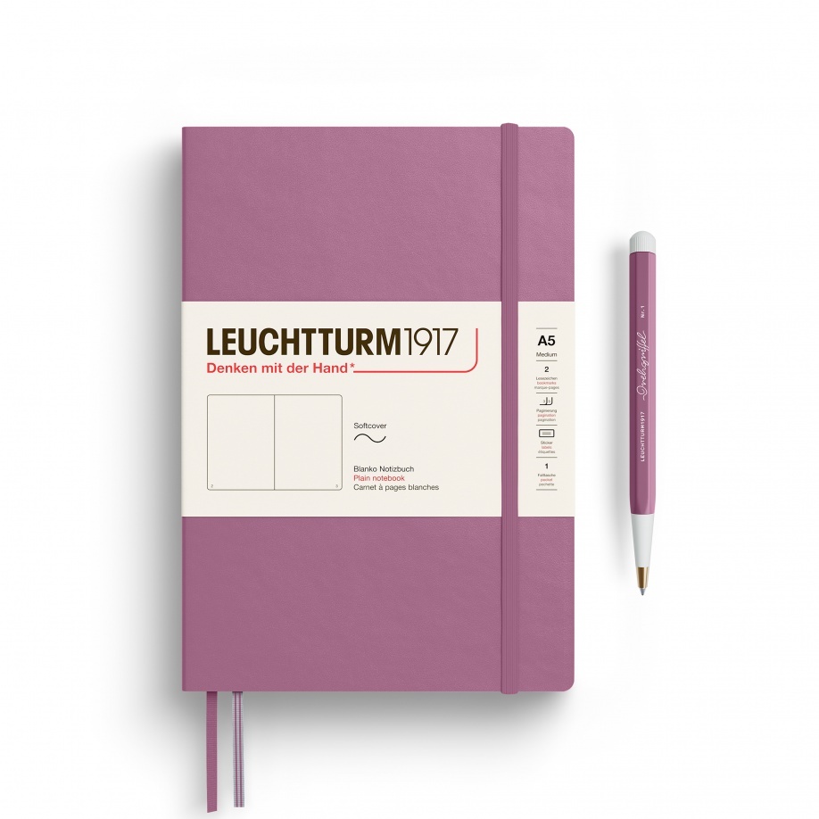 Leuchtturm1917 Thinking A Head Dusty Rose  A5 Notebooks สมุดโน๊ต รุ่น Thinking A Head ขนาด A5 สีชมพู